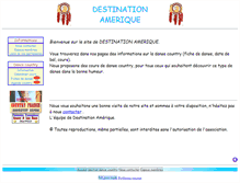 Tablet Screenshot of destination-amerique.org